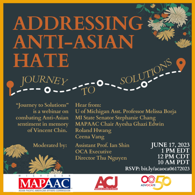 Flyer: Addressing Anti-Asian Hat